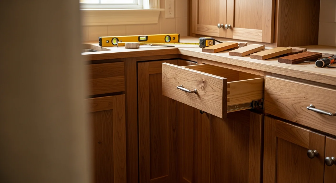 Kitchen cabinets installed in a modern home